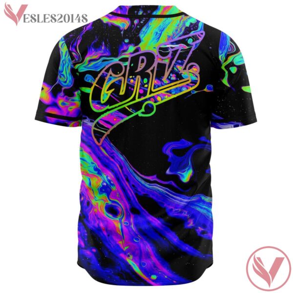 Griz Logo Acid Trippin Baseball Jersey For EDM Festivals - Vesles2014s 3