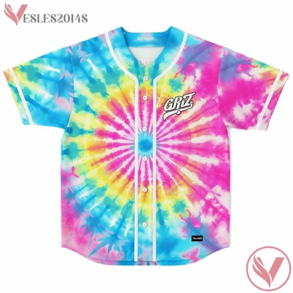 Griz Tie Dye Baseball Jersey For EDM Festivals - Vesles2014s