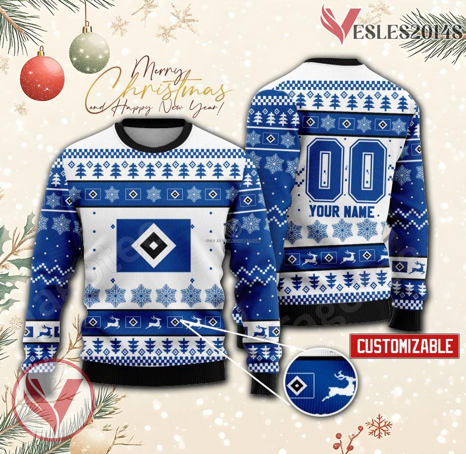 Hamburger SV Custom Ugly Christmas Sweater, Unique Gift For Fans - Vesles2014s