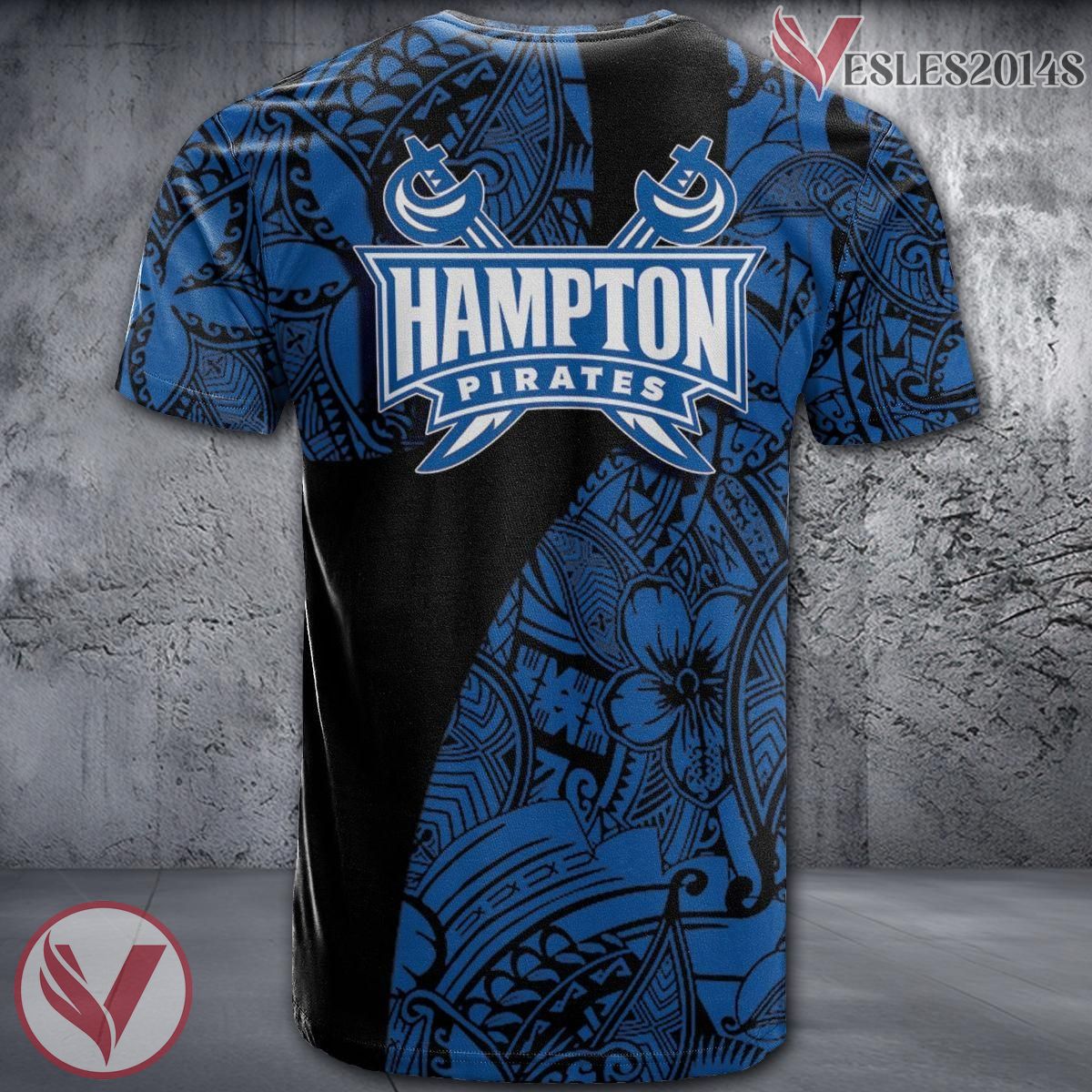 Hampton Pirates NCAA Polynesian Pattern Shirt, Unique Gifts For Fans - Vesles2014s 1