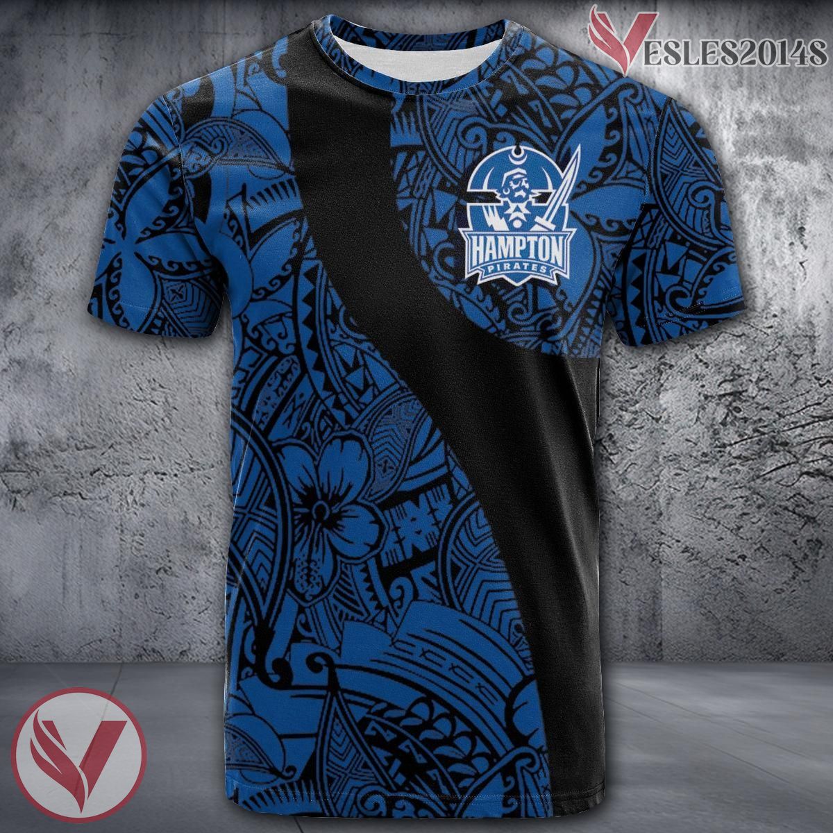 Hampton Pirates NCAA Polynesian Pattern Shirt, Unique Gifts For Fans - Vesles2014s