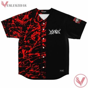Hesh Splashes Black Red Split Nola Custom Jersey - Vesles2014s