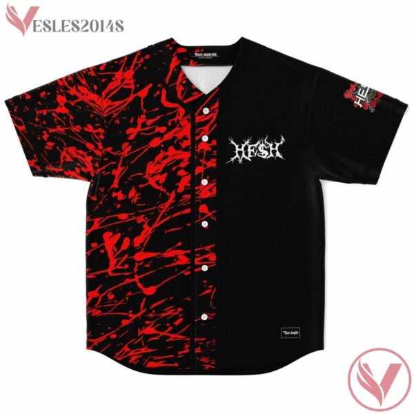 Hesh Splashes Black Red Split Nola Custom Jersey - Vesles2014s