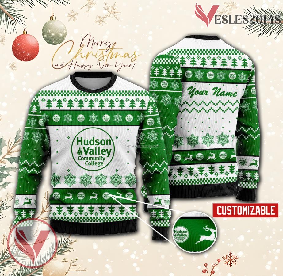 Hudson Valley Community College Custom Ugly Christmas Sweater, Unique Gift For Fans - Vesles2014s