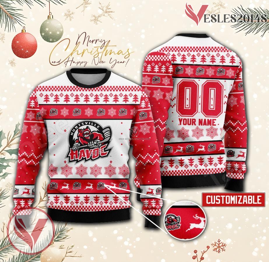 Huntsville Havoc Hockey Custom Ugly Christmas Sweater, Unique Gift For Fans - Vesles2014s