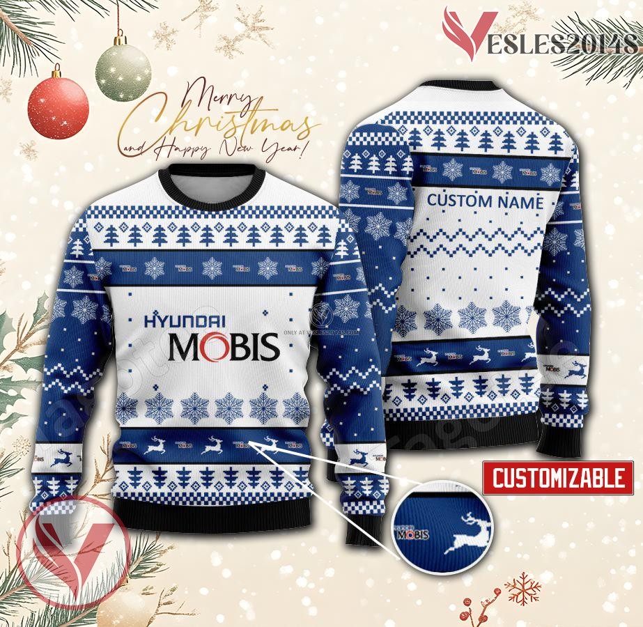 Hyundai Mobis Logo Personalized Ugly Christmas Sweater, Unique Gift For Fans - Vesles2014s