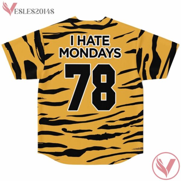 I Hate Monday Lasagna Pattern Levi Black Orange Custom Jersey - Vesles2014s 1