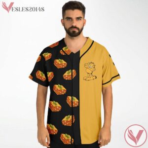 I Hate Monday Lasagna Pattern Levi Black Orange Custom Jersey - Vesles2014s 2