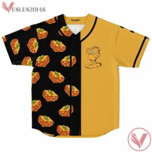 I Hate Monday Lasagna Pattern Levi Black Orange Custom Jersey - Vesles2014s