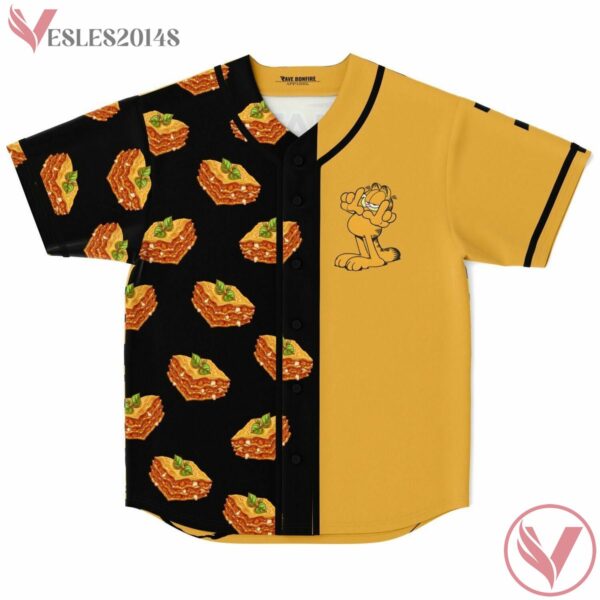 I Hate Monday Lasagna Pattern Levi Black Orange Custom Jersey - Vesles2014s
