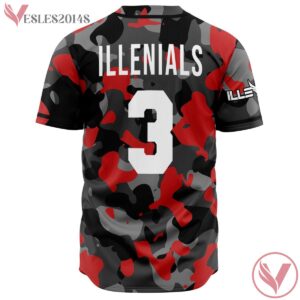 ILLENIALS Red Black Camo custom jersey - Vesles2014s 1