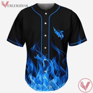 ILLENIUM BLUE FLAMES BASEBALL JERSEY - Vesles2014s 1