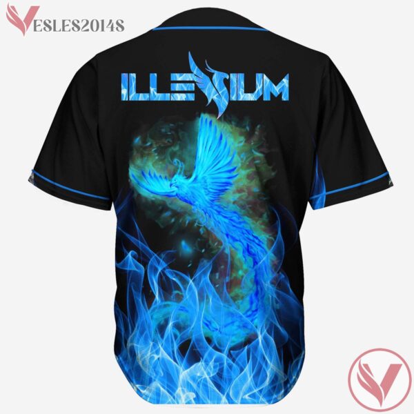 ILLENIUM BLUE FLAMES BASEBALL JERSEY - Vesles2014s