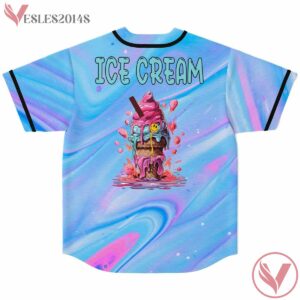 Ice Cream Griz Gradient Blue Baseball Jersey  V3 - Vesles2014s 1