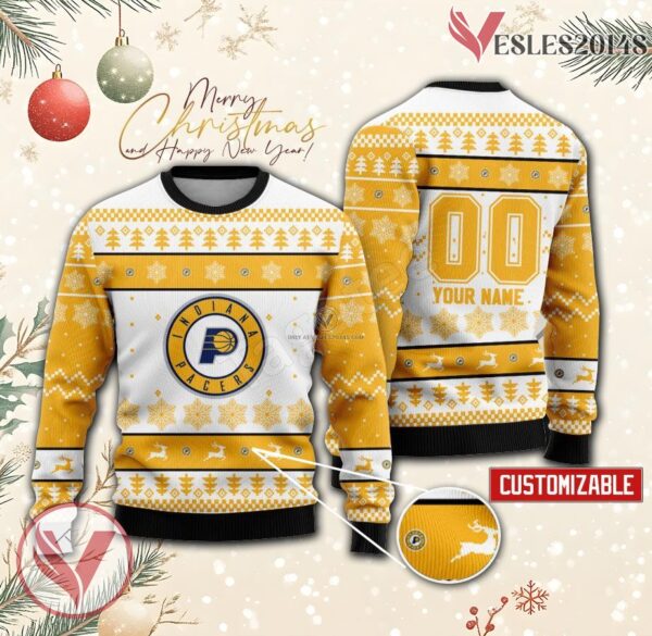 Indiana Pacers Basketball Custom Ugly Christmas Sweater, Unique Gift For Fans - Vesles2014s