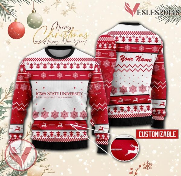 Iowa State University Custom Ugly Christmas Sweater, Unique Gift For Fans - Vesles2014s