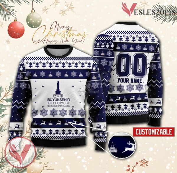 Izmir BSB SK Handball Custom Ugly Christmas Sweater, Unique Gift For Fans - Vesles2014s