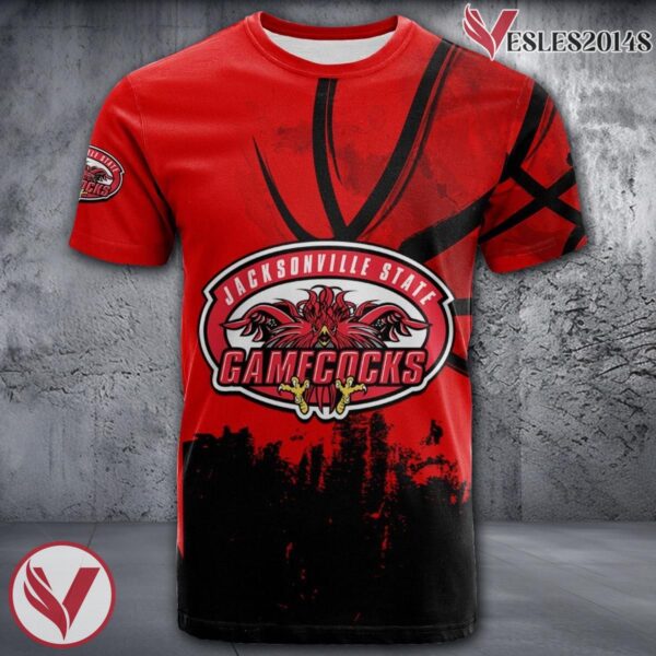 Jacksonville State Gamecocks Basketball Grunge Pattern Unique Personalized T Shirts - Vesles2014S