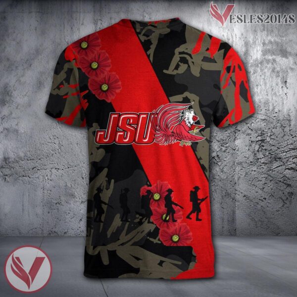 Jacksonville State Gamecocks NCAA With Red Poppy Flower 3D Shirt, Unique Gift For Fans - Vesles2014S 1