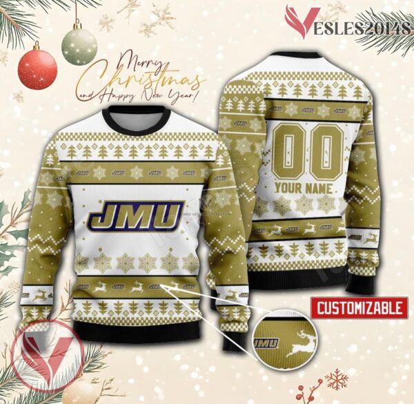James Madison College Rugby Custom Ugly Christmas Sweater, Unique Gift For Fans - Vesles2014s