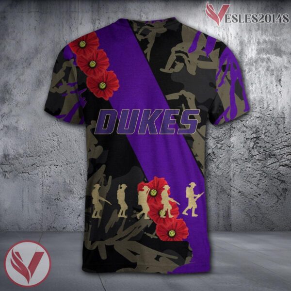 James Madison Dukes NCAA With Red Poppy Flower 3D Shirt, Unique Gift For Fans - Vesles2014S 1