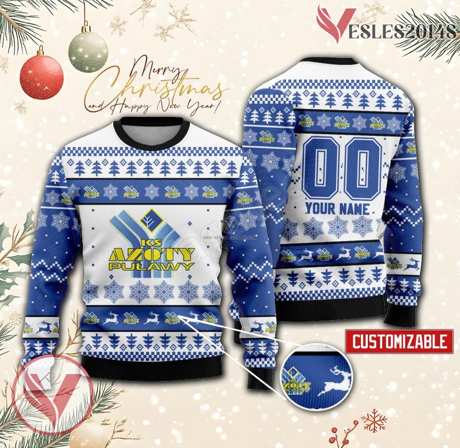 KS Azoty-Pulawy SA Handball Custom Ugly Christmas Sweater, Unique Gift For Fans - Vesles2014s