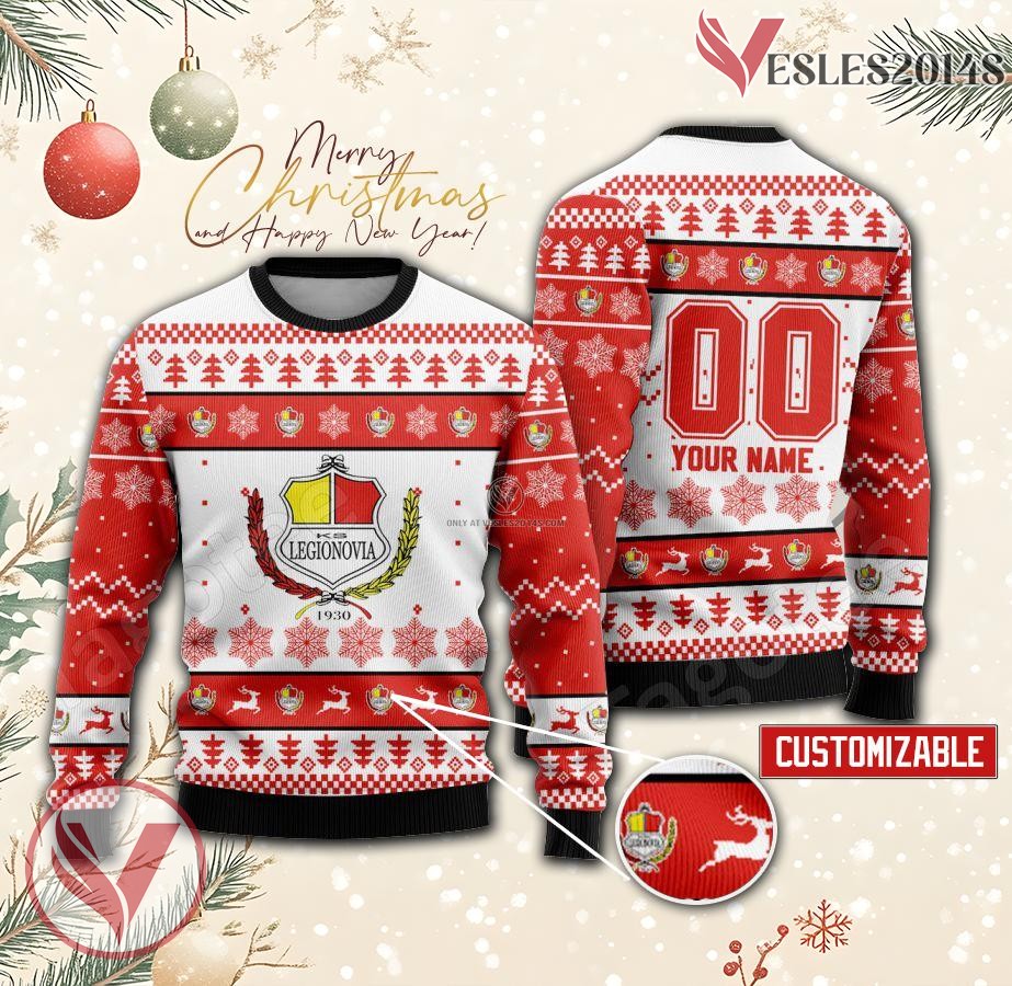 KS Legionovia Custom Ugly Christmas Sweater, Unique Gift For Fans - Vesles2014s