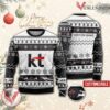 KT Corporation Logo Personalized Ugly Christmas Sweater, Unique Gift For Fans - Vesles2014s