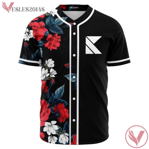 Kaskade Flowery Black Baseball Jersey - Vesles2014s