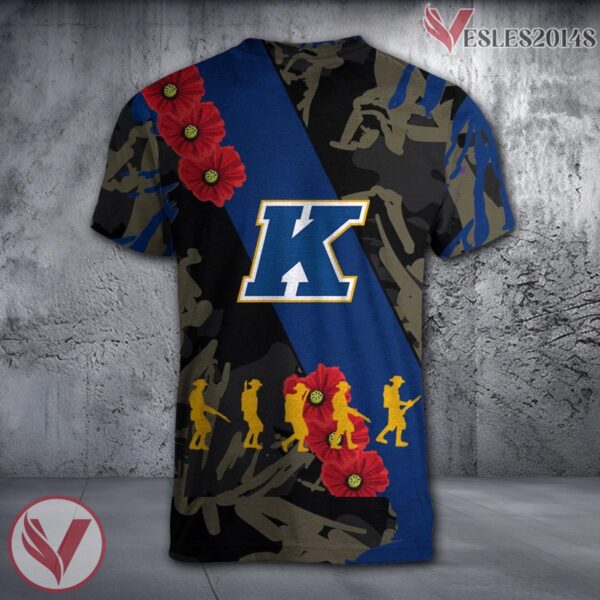 Kent State Golden Flashes NCAA With Red Poppy Flower 3D Shirt, Unique Gift For Fans - Vesles2014S 1
