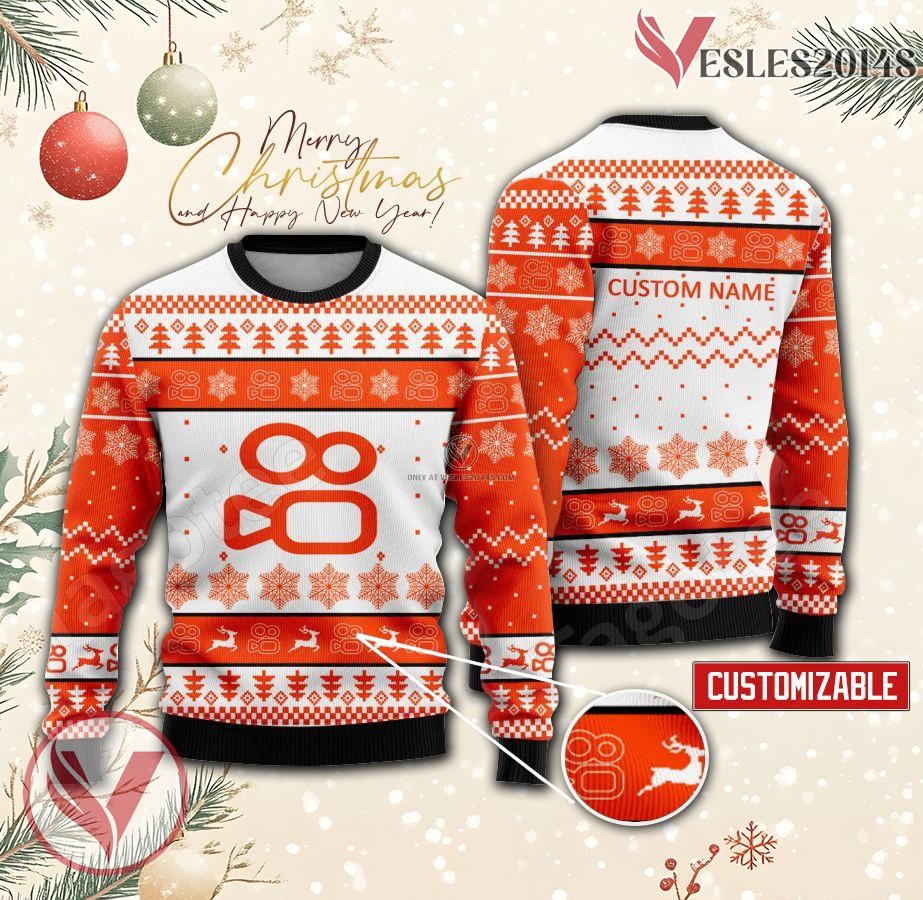 Kuaishou Technology Logo Personalized Ugly Christmas Sweater, Unique Gift For Fans - Vesles2014s