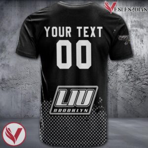 LIU Brooklyn Blackbirds Basketball Grunge Pattern Unique Personalized T Shirts - Vesles2014S 1