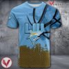 LIU Sharks Basketball Grunge Pattern Unique Personalized T Shirts - Vesles2014S