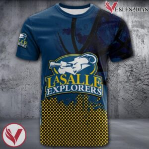 La Salle Explorers Basketball Grunge Pattern Unique Personalized T Shirts - Vesles2014S