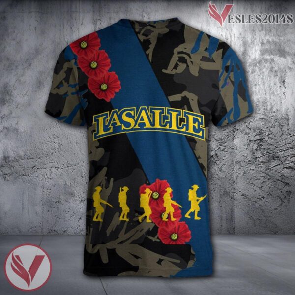La Salle Explorers NCAA With Red Poppy Flower 3D Shirt, Unique Gift For Fans - Vesles2014S 1