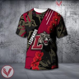 Lafayette Leopards NCAA With Red Poppy Flower 3D Shirt, Unique Gift For Fans - Vesles2014S