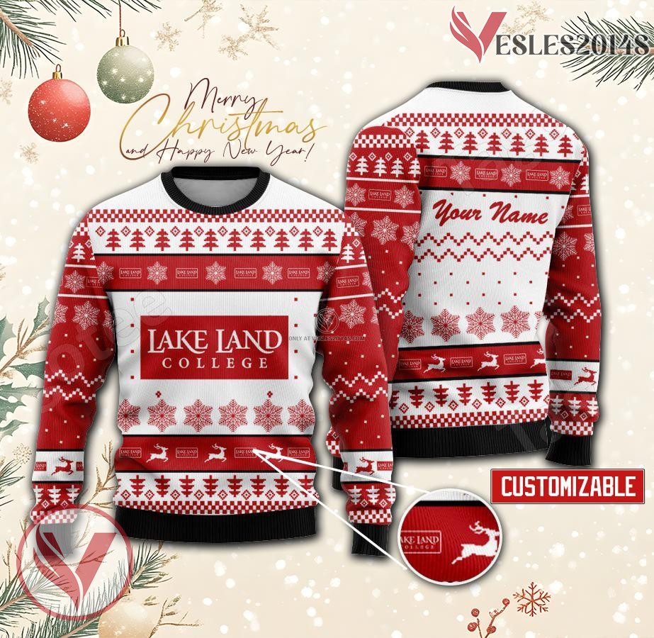 Lake Land College Custom Ugly Christmas Sweater, Unique Gift For Fans - Vesles2014s