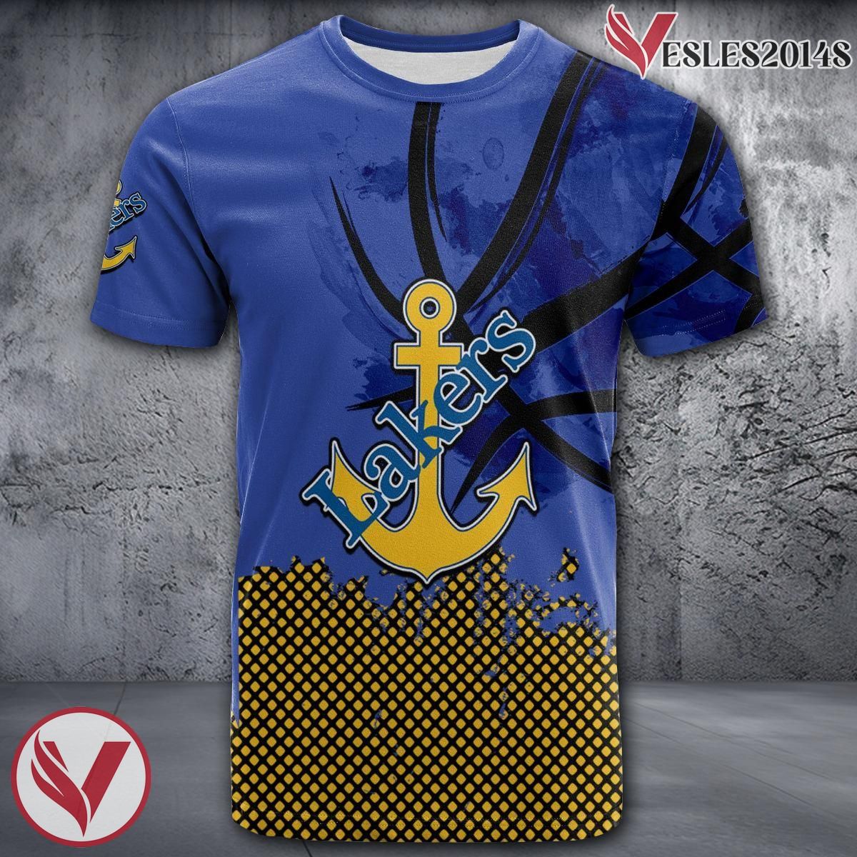Lake Superior State Lakers Basketball Grunge Pattern Unique Personalized T Shirts - Vesles2014S