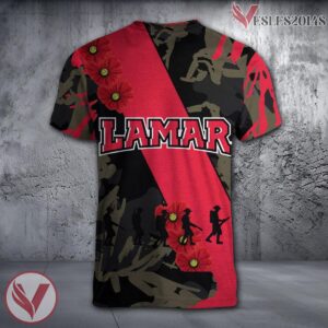 Lamar Cardinals NCAA With Red Poppy Flower 3D Shirt, Unique Gift For Fans - Vesles2014S 1