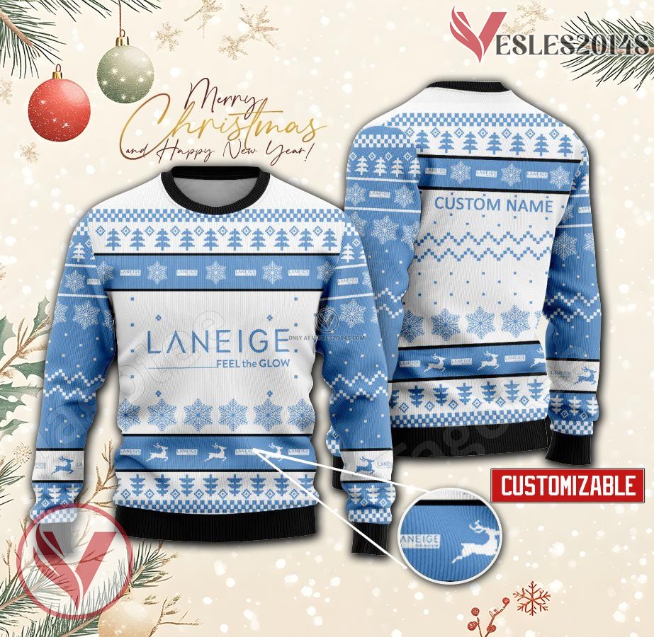 Laneige Logo Personalized Ugly Christmas Sweater, Unique Gift For Fans - Vesles2014s
