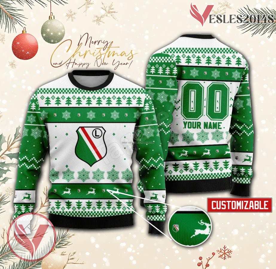 Legia Warsaw Basketball Custom Ugly Christmas Sweater, Unique Gift For Fans - Vesles2014s