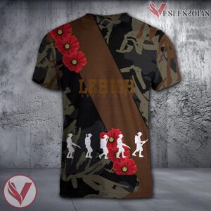 Lehigh Mountain Hawks NCAA With Red Poppy Flower 3D Shirt, Unique Gift For Fans - Vesles2014S 1