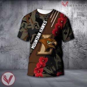 Lehigh Mountain Hawks NCAA With Red Poppy Flower 3D Shirt, Unique Gift For Fans - Vesles2014S