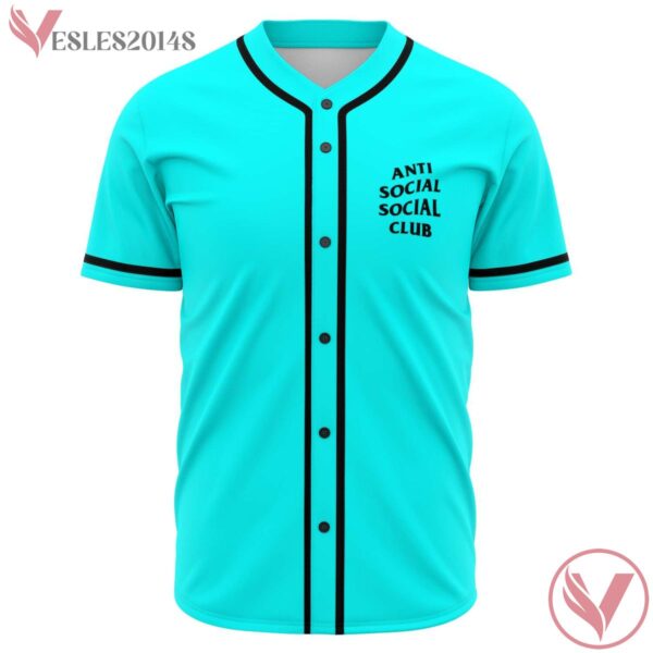 Light Blue Anti Social Custom Jersey - Vesles2014s
