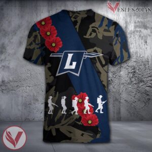 Longwood Lancers NCAA With Red Poppy Flower 3D Shirt, Unique Gift For Fans - Vesles2014S 1
