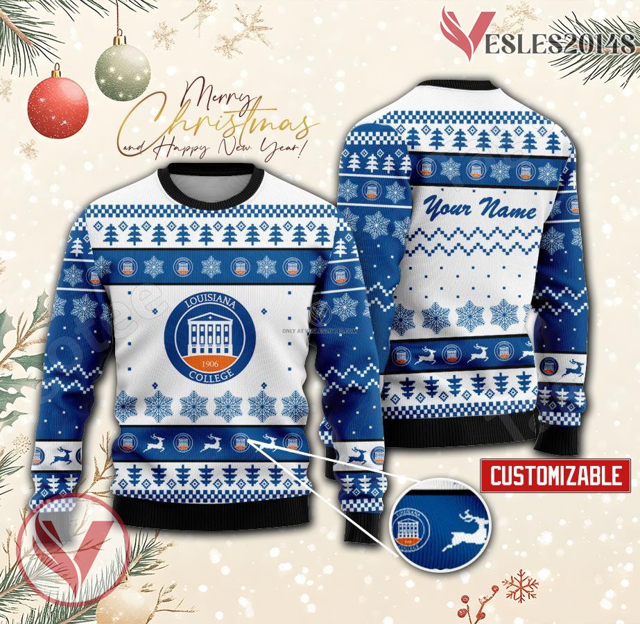 Louisiana College Custom Ugly Christmas Sweater, Unique Gift For Fans - Vesles2014s