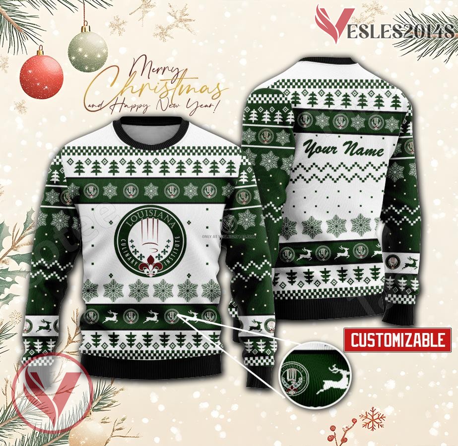 Louisiana Culinary Institute Custom Ugly Christmas Sweater, Unique Gift For Fans - Vesles2014s