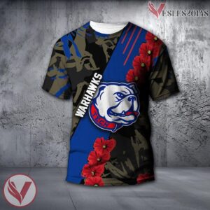 Louisiana-Monroe Warhawks NCAA With Red Poppy Flower 3D Shirt, Unique Gift For Fans - Vesles2014S