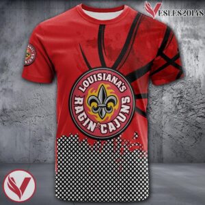 Louisiana Ragin Cajuns Basketball Grunge Pattern Unique Personalized T Shirts - Vesles2014S