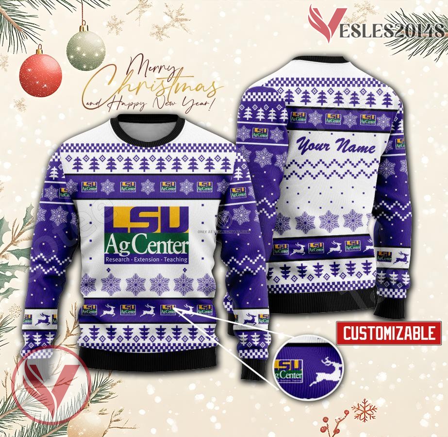 Louisiana State University Agricultural Center Custom Ugly Christmas Sweater, Unique Gift For Fans - Vesles2014s